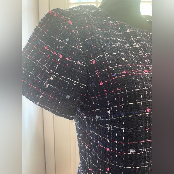 Brand new with tags LOFT Navy and Pink tweed Dress - Picture 6 of 9